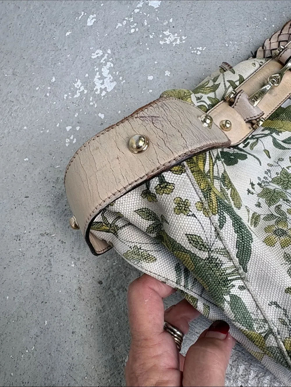 Gucci canvas floral Pelham Bag